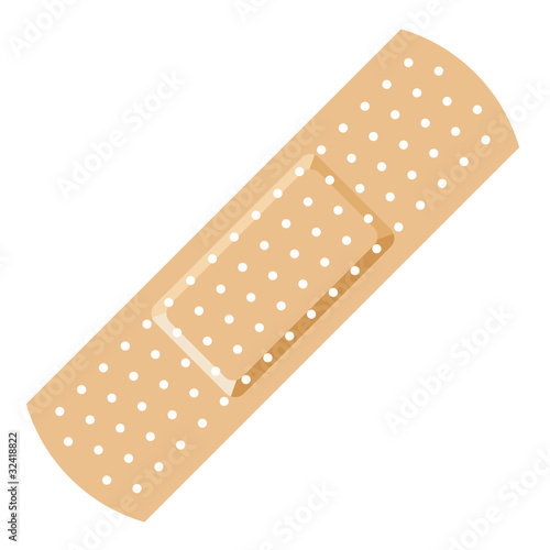 adhesive plaster isolated on white background