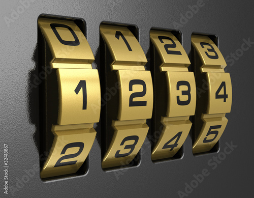 4-digit combination lock