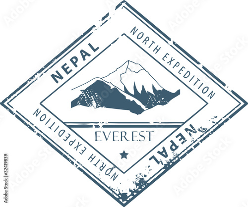 Grunge rubber stamp with word Nepal inside, vector illustration