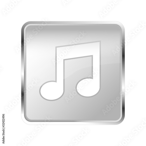 Button Musik silber grau platin
