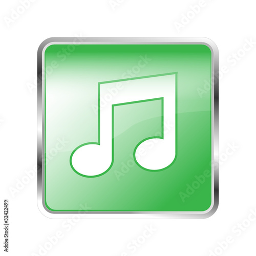 Button Musik grün
