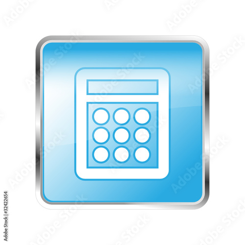 Button Rechner blau