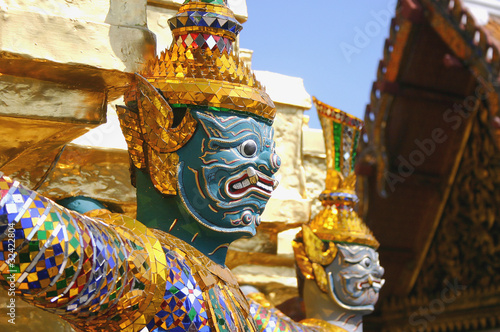 Canvas Print Demons at Thailand's Grand Palace