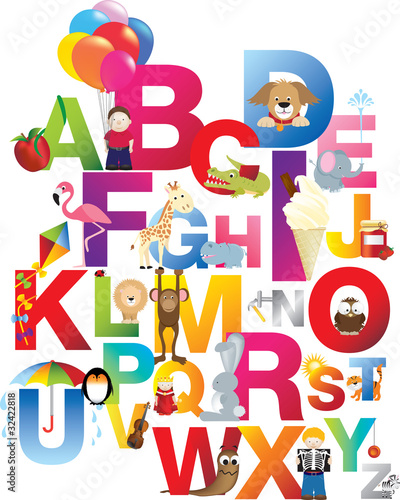 illustration of childrens alphabet #32422818
