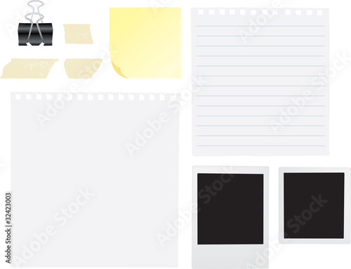 notes and paper elements