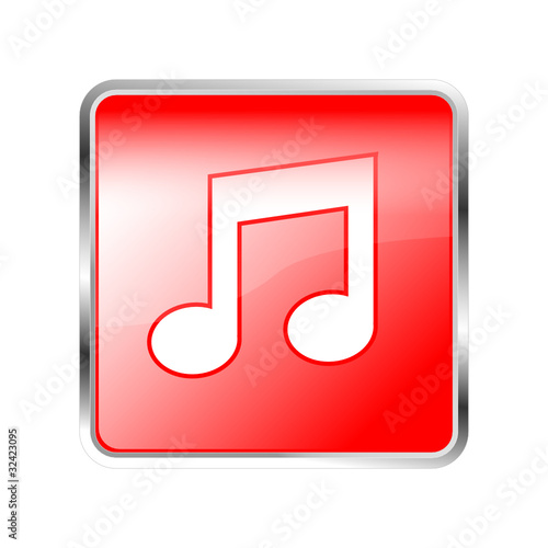 Button Musik rot