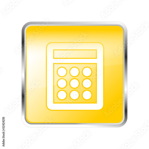 Button Rechner gelb orange