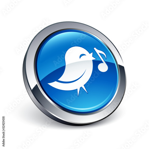 icône bouton internet oiseau