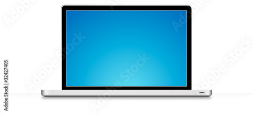 laptop on white background