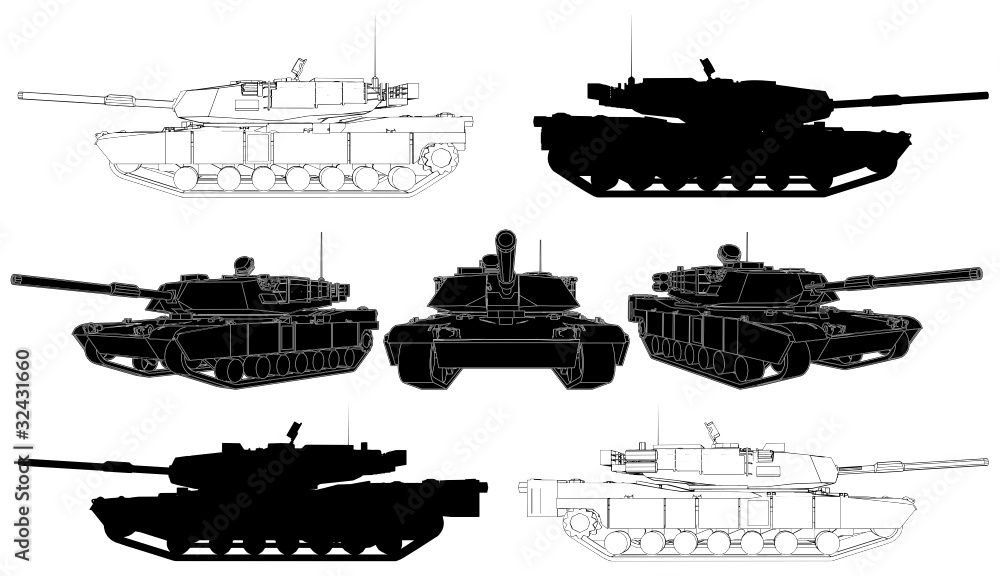 Military Tank Vector 02