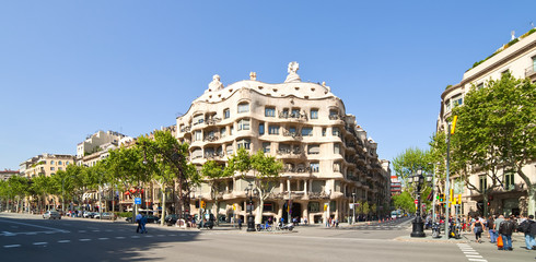 Wandcirkels Barcelona Uitzicht over de stad Barcelona  © JackF
