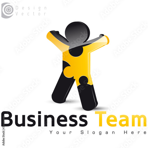 logo bonhomme en puzzle