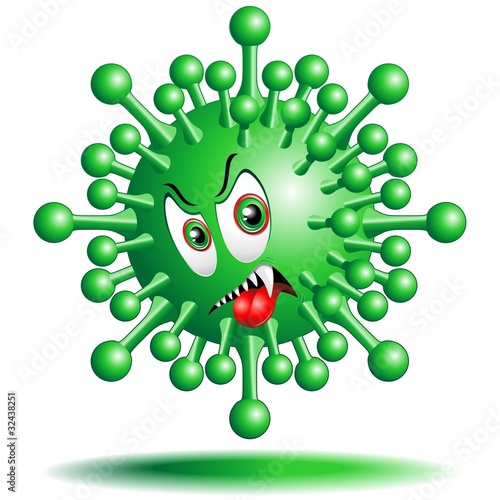 Virus Cartoon Cellula-Vector