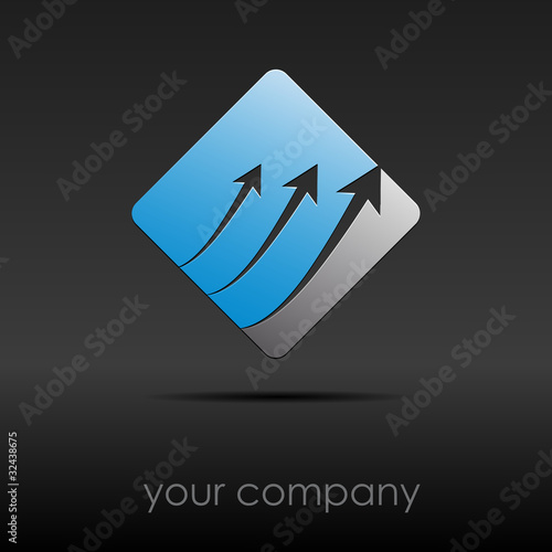 Logo Shipping, arrows on the rumble # Vector