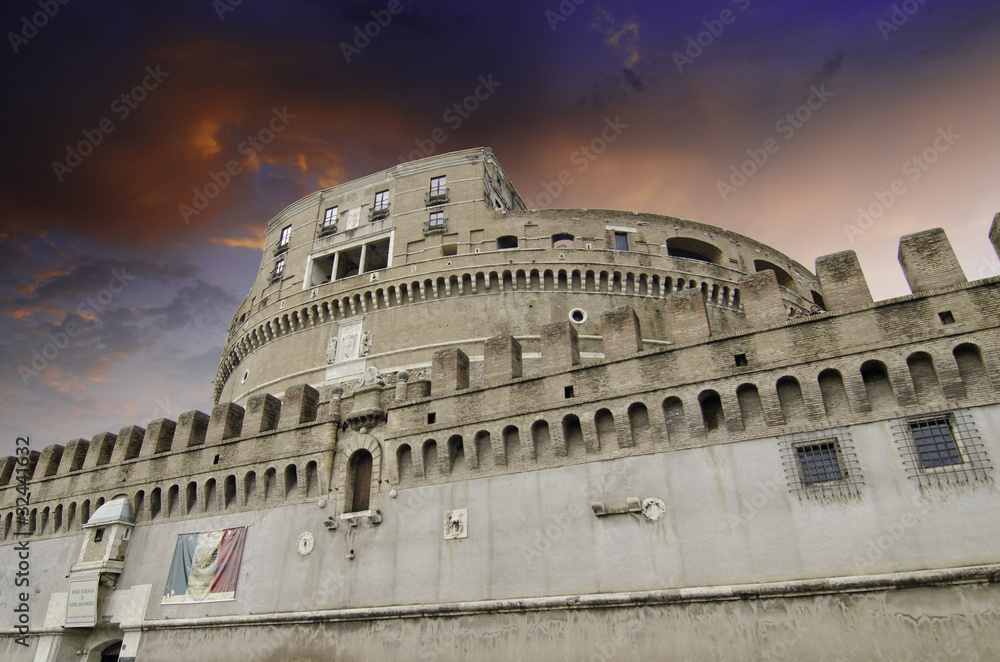 Sky Colors over Castel Sant'Angelo in Rome