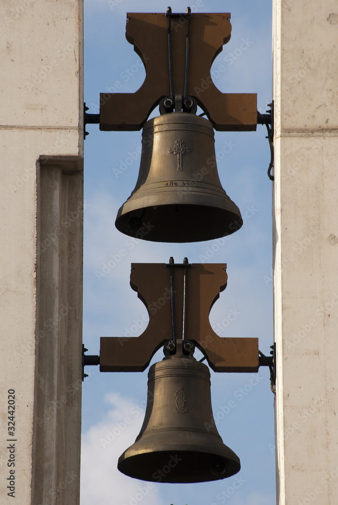 Obraz premium bronze bells on a church