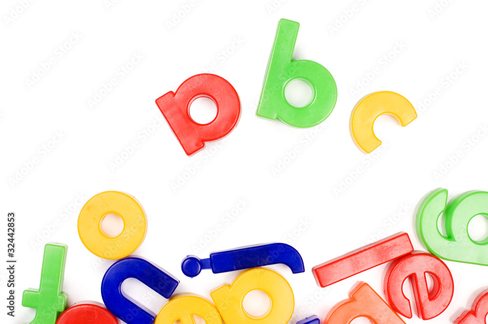 Plastic English letters isolated on white Plastic English letters isolated on white