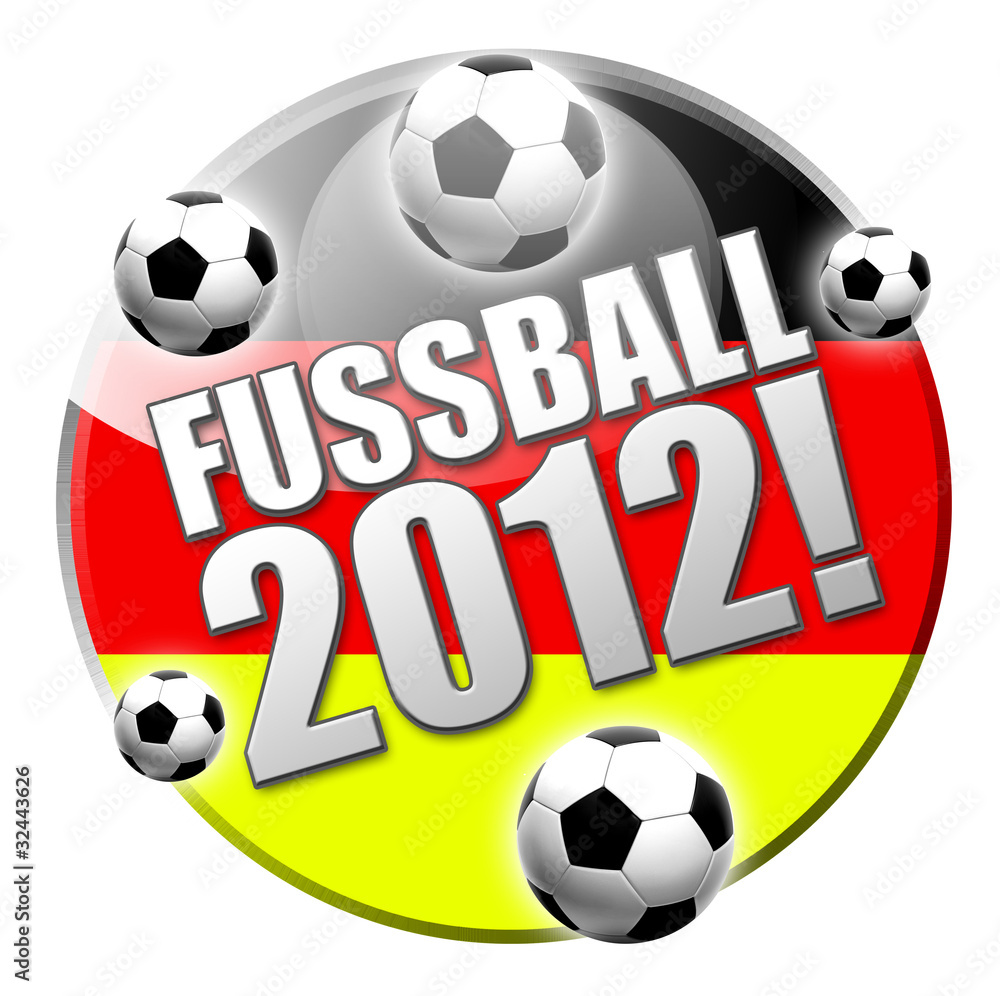 Fußball 2012! Button, Icon Fußball 2012! Button, Icon