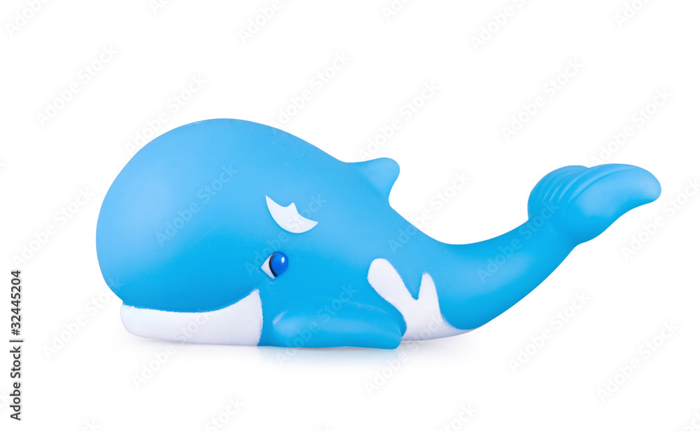Toy whale on white Toy whale on white
