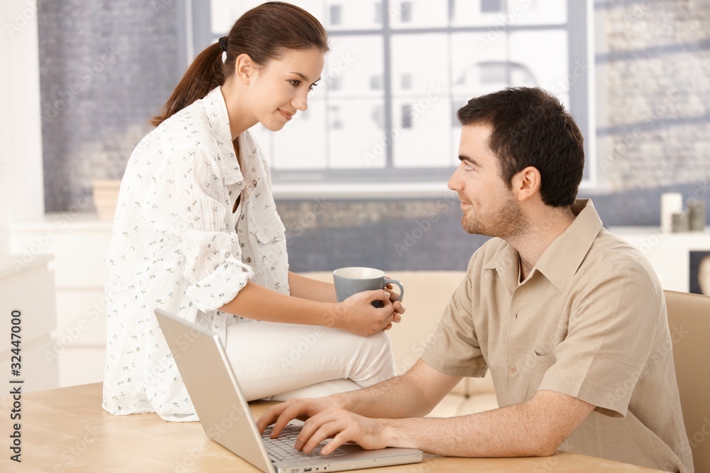 Young couple looking at each other tenderly Young couple looking at each other tenderly