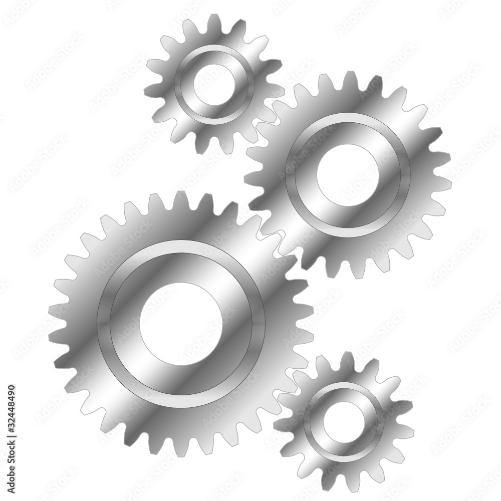 Zahnradpaarung 3 - silber grau platin Zahnradpaarung 3 - silber grau platin