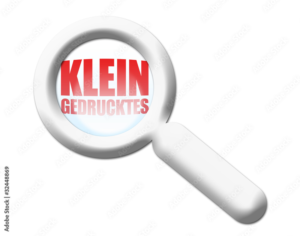 Klein gedrucktes Klein gedrucktes