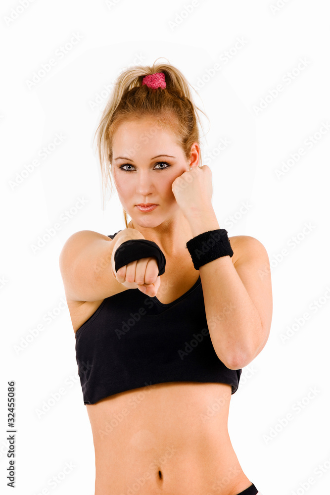 Young attractive Caucasian fitness woman