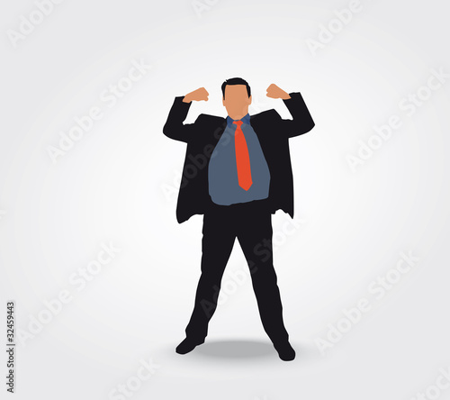 Silhouette d'un commercial homme