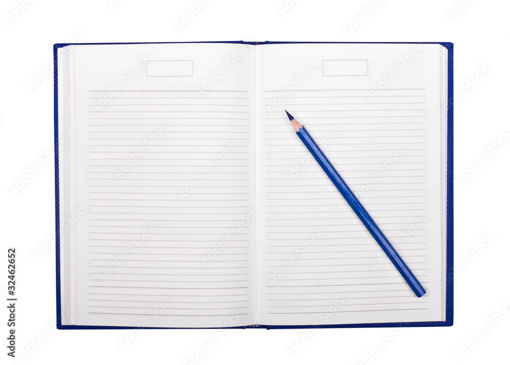 Pencil and organizer on white background Pencil and organizer on white background