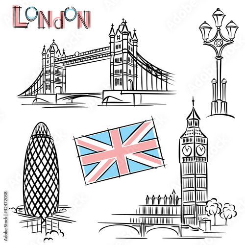 Carta da parati Londra - Carta da parati london landmark