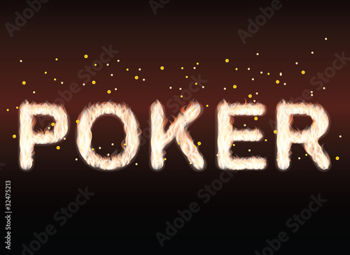 Poker background in Fire. vector illustration