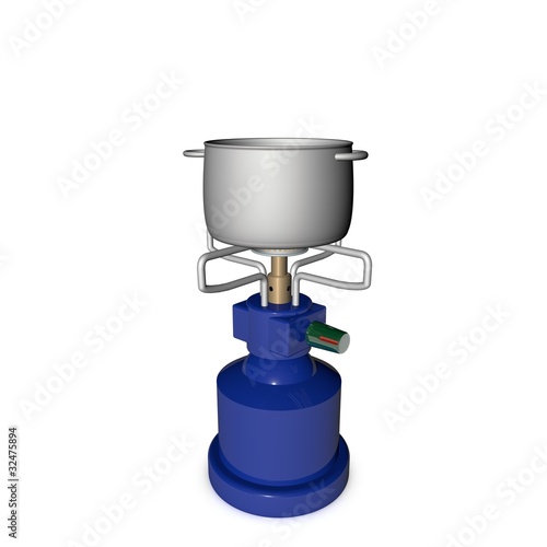 Gaskocher mit Topf