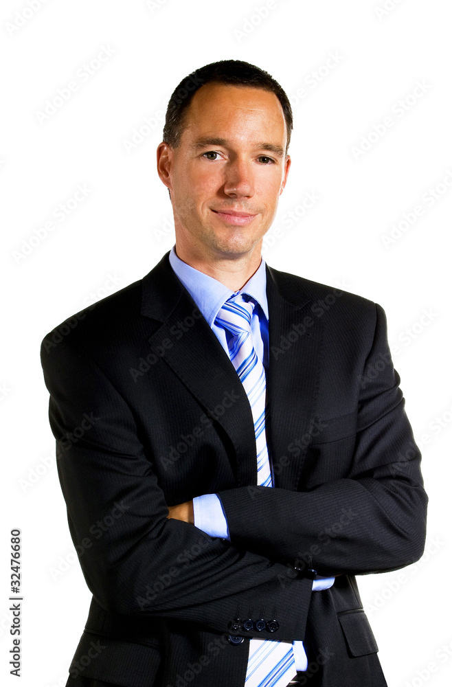 Young business man portrait over white background Young business man portrait over white background