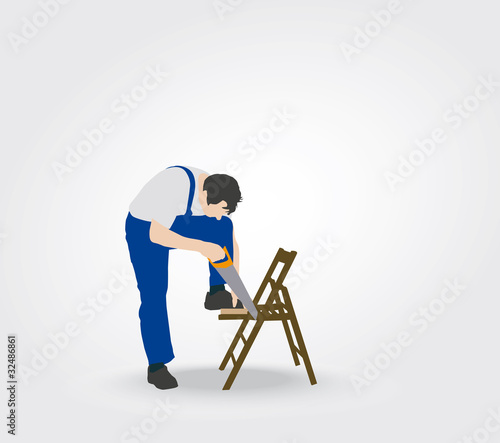 Bricolage : scier une planche