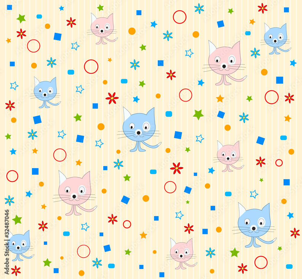 Kat pattern bsckground vector Kat pattern bsckground vector