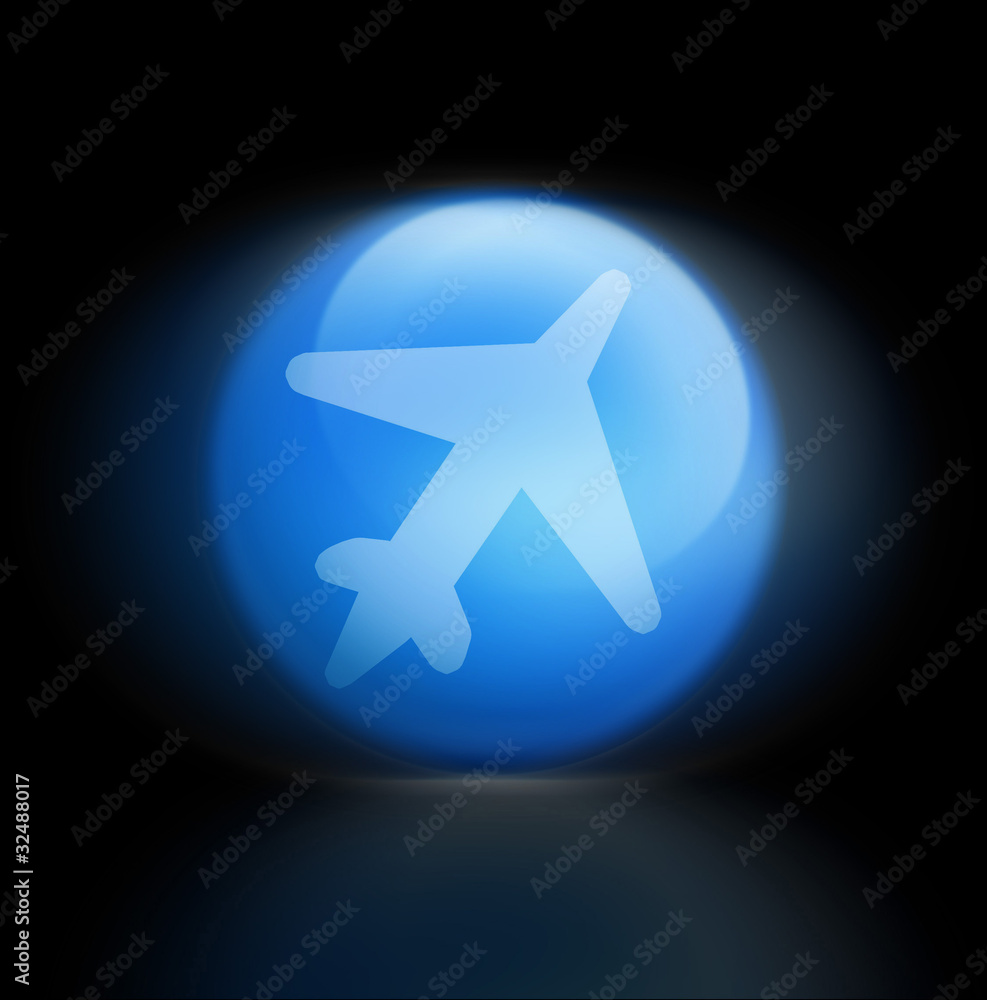 airplane flugzeug flug button blue light black airplane flugzeug flug button blue light black