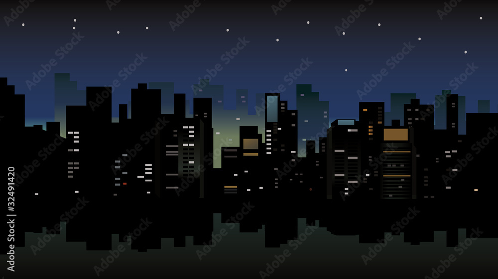 Night city view.