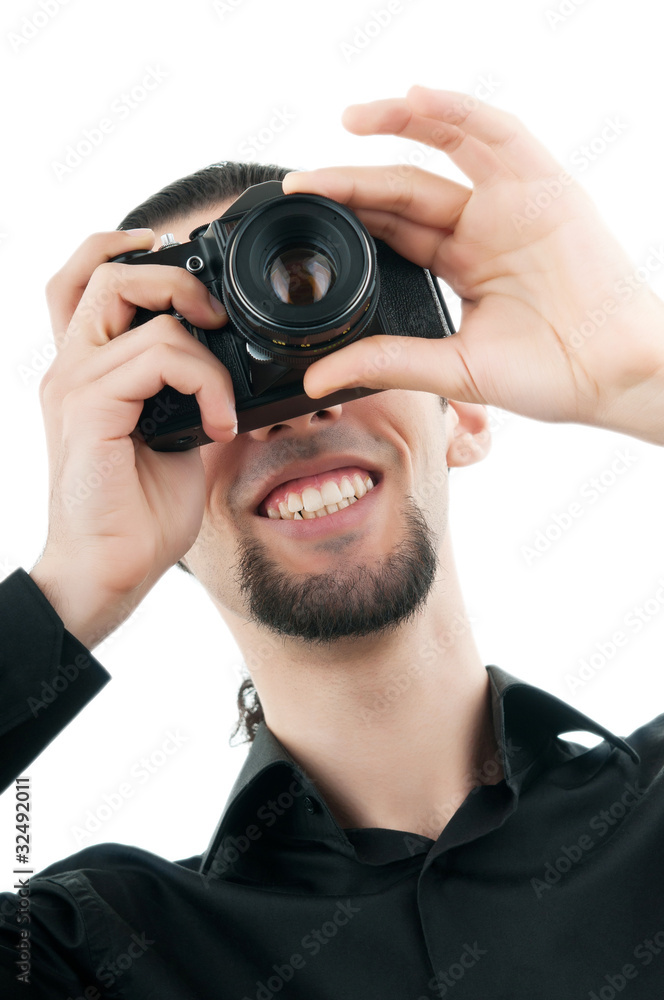 Photographer with the digital camera Photographer with the digital camera