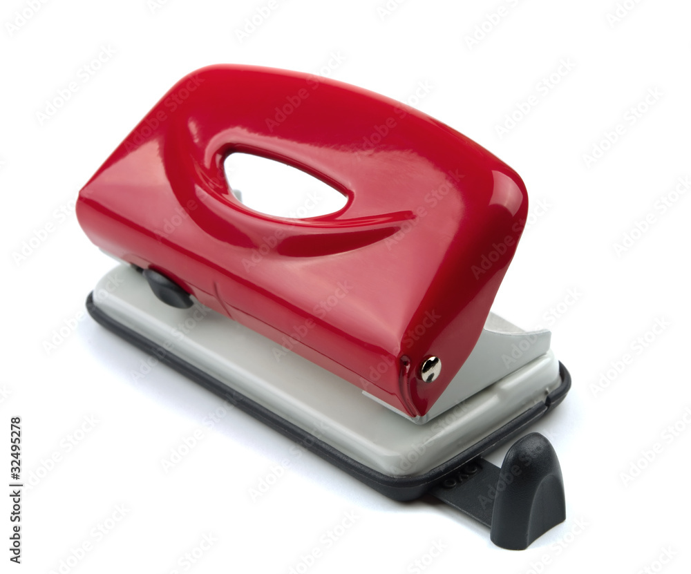 Red office hole puncher Red office hole puncher
