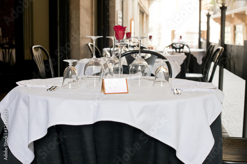 Tavolo in centro storico photo