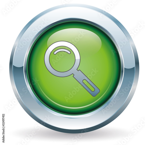 Lupe - Button grün