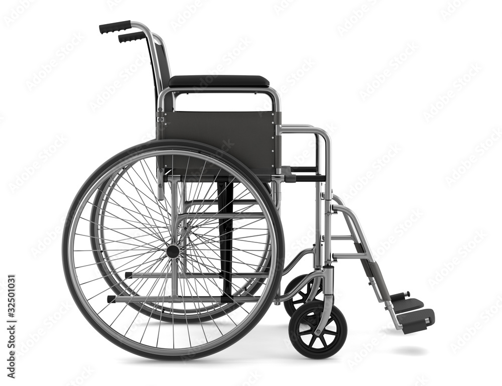 invalid chair isolated on white background