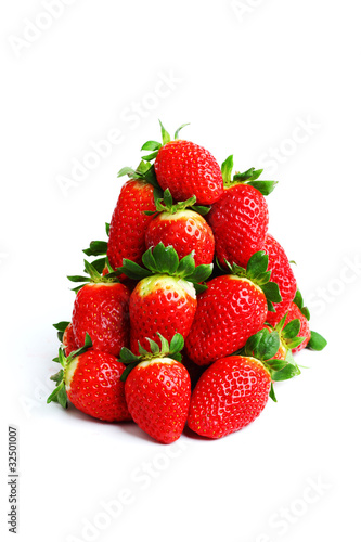 strawberry pile isolated
