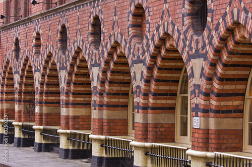 Arches in a nineteenth century former granary in Bristol UK