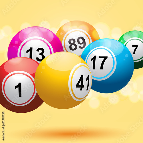 3d bingo ball background