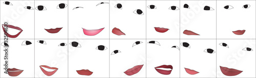 Eyes and lips