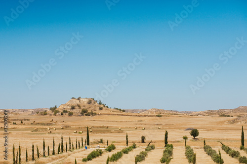 Typical cyprian panoramic view of desert landscape
