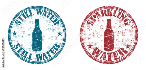 Still and sparkling water stamps