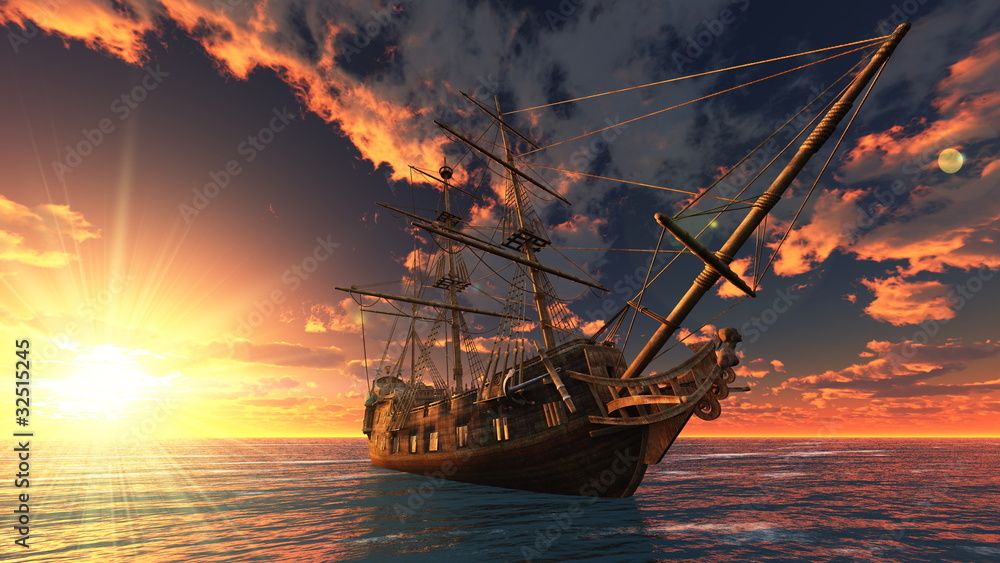 Obraz premium 帆船