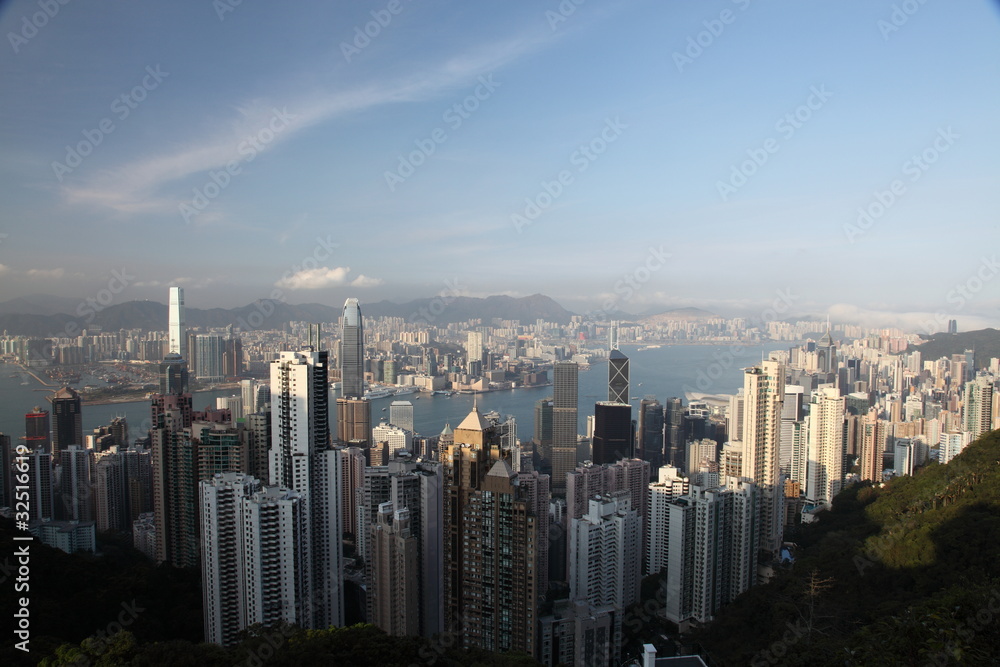 Hong Kong panorama from famous The Peak